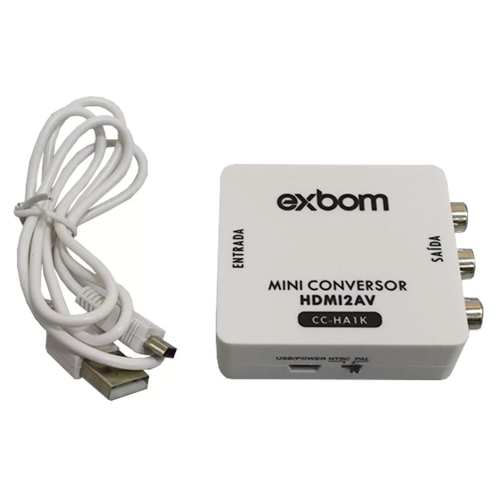 Mini Conversor Hdmi Para Av 1080p Exbom CC-AH1K